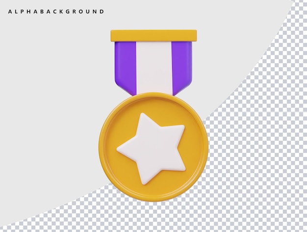 una medalla de oro con una estrella