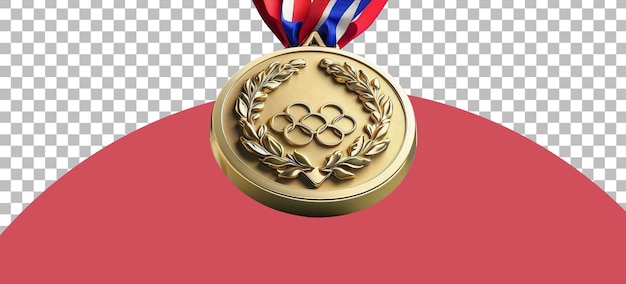PSD medalla de oro de renderización 3d de los juegos olímpicos isolada.