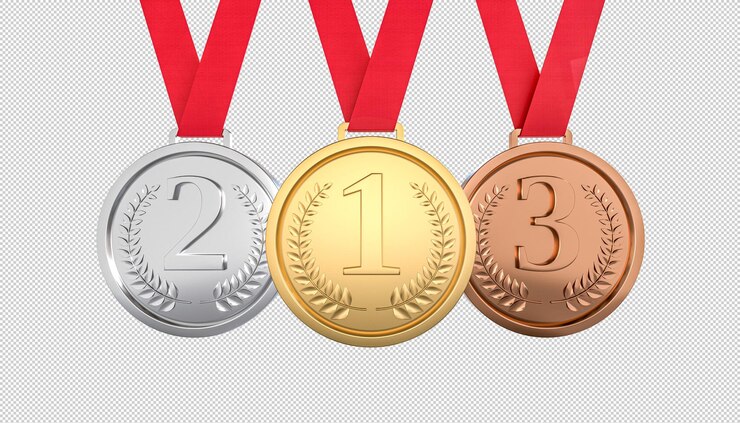 PSD medallas de oro, plata y bronce