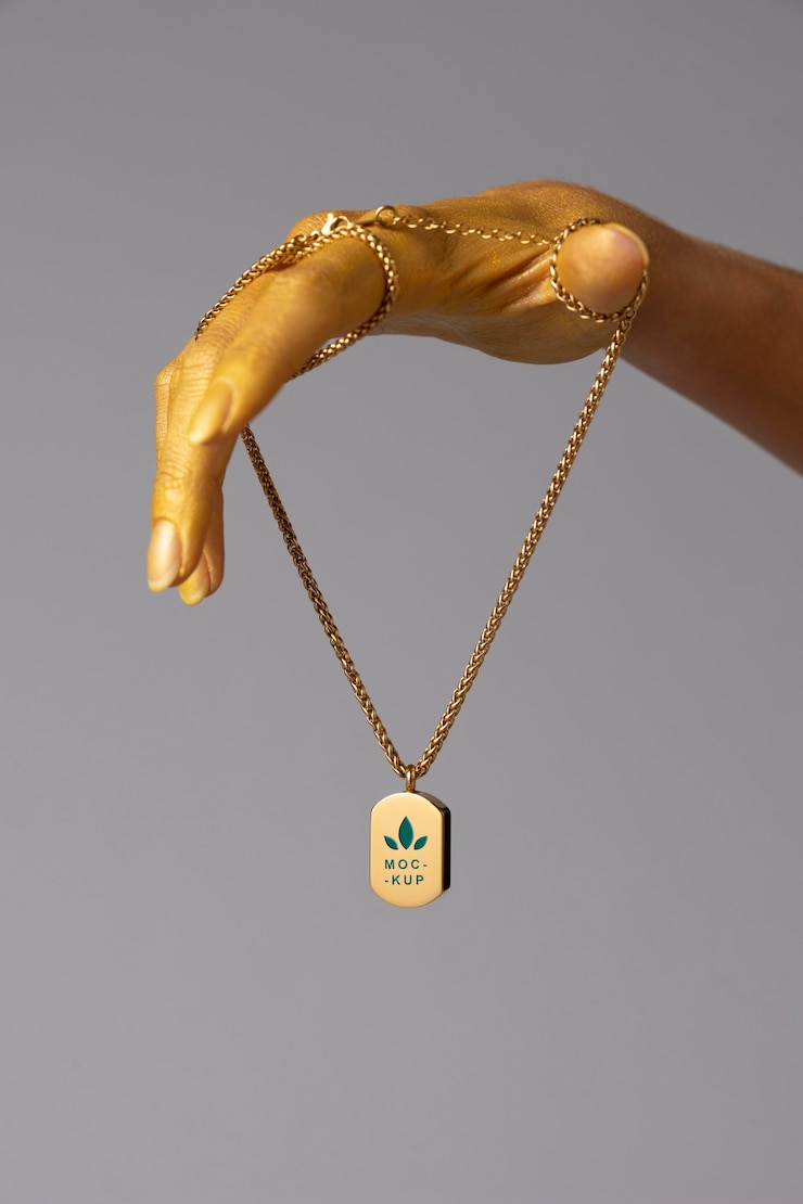 PSD medallón de joyería colgante en escultura de mano