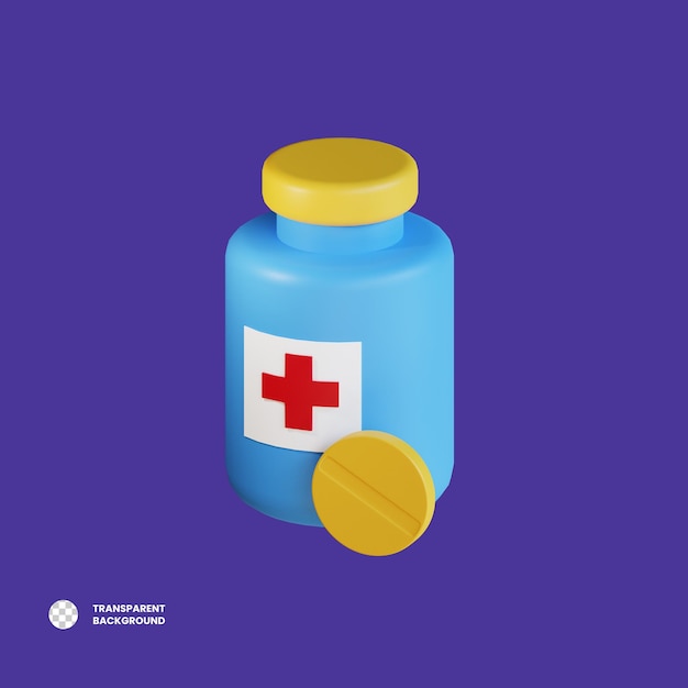 PSD médecine 3d icône illustration