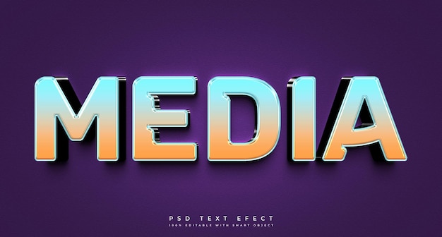 PSD mediale 3d-text-effektvorlage