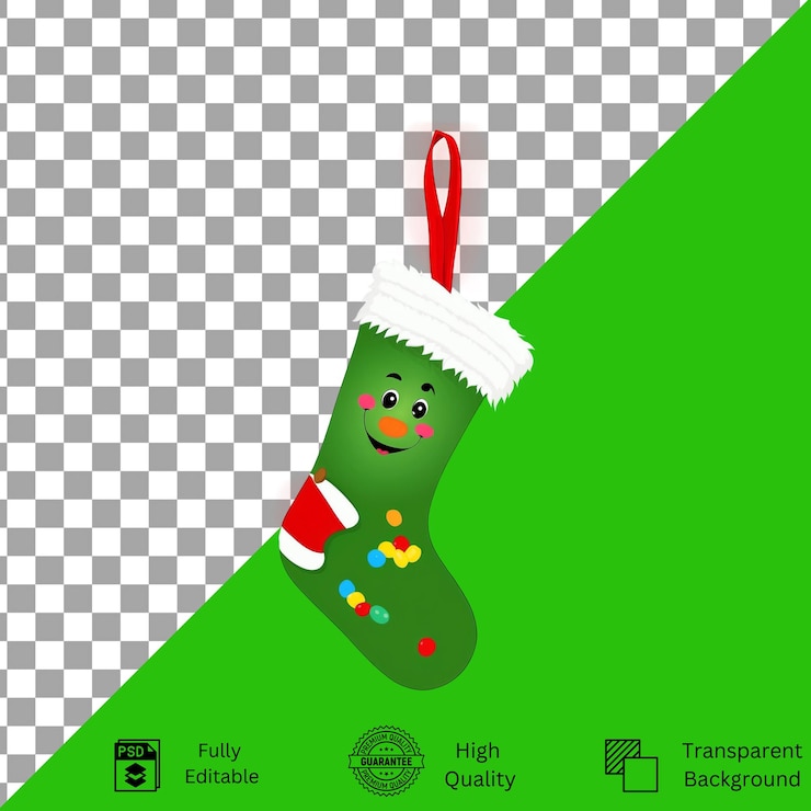 PSD las medias navideñas con pompones