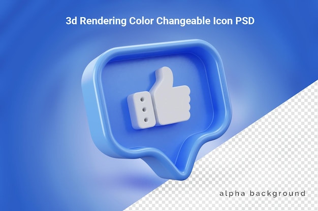 médias sociaux 3d comme le signe emoji