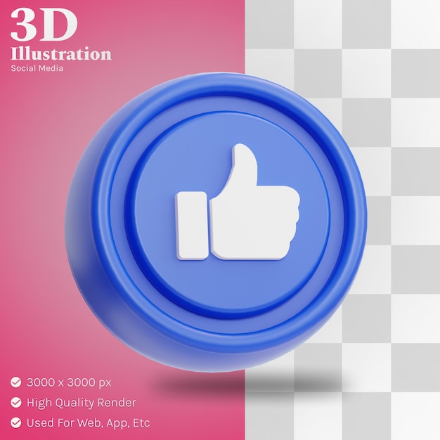 Médias Sociaux Comme Illustration 3d