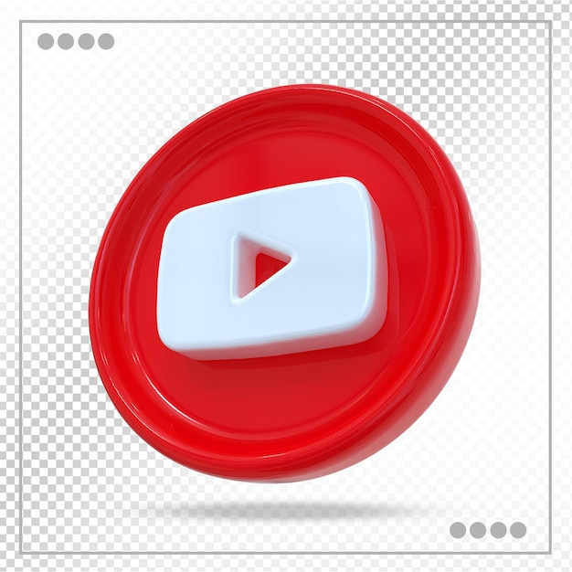 Médias Sociaux Icône Youtube 3d