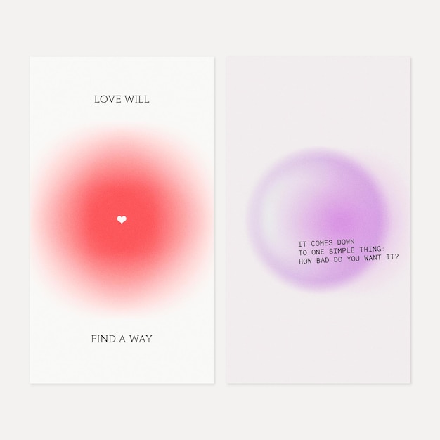 Les médias sociaux instagram esthétiques minimalistes publient des modèles d'histoires et des citations avec des dégradés lumineux