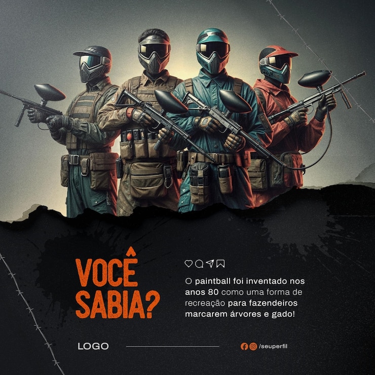 PSD les médias sociaux paintball paintball post instagram