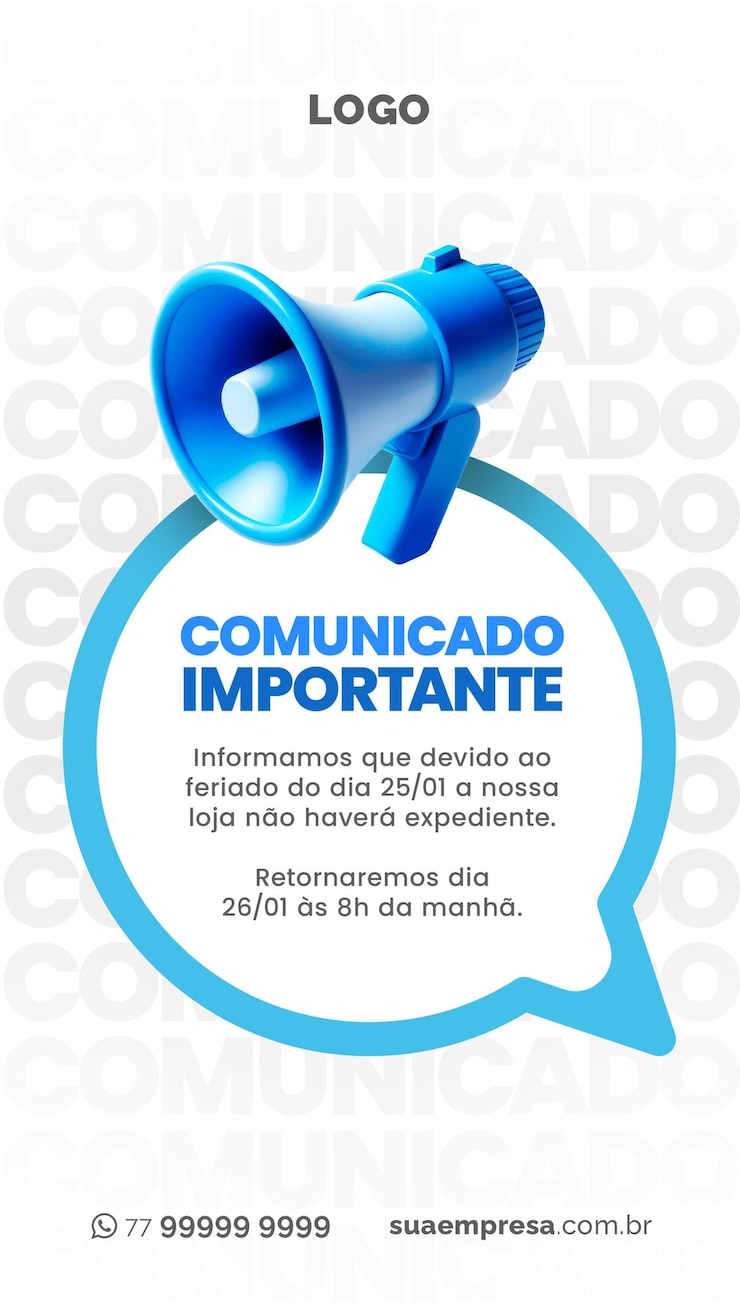 PSD médias sociaux para avisos e comunicados azul médias sociaux pour les avis et communiqués bleu