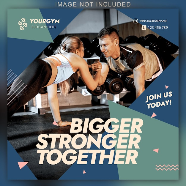 Médias sociaux Post Fitness Gym