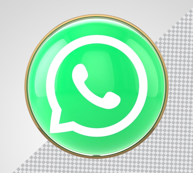 PSD médias sociaux rendu 3d whatsapp