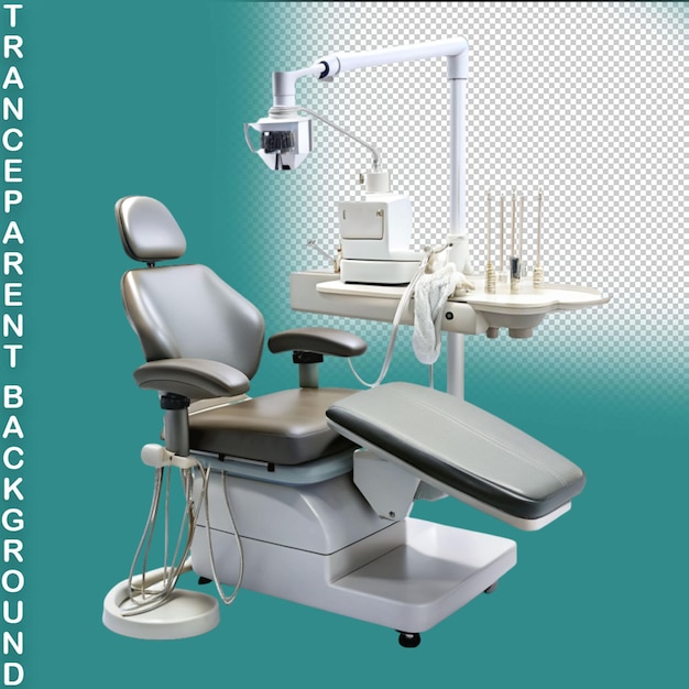 PSD medical examination table on transparent background