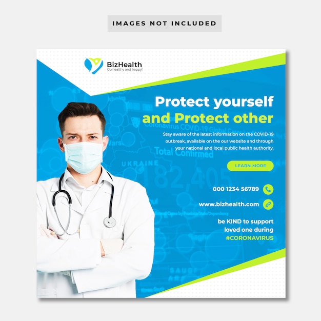 Medical healthcare banner über coronavirus