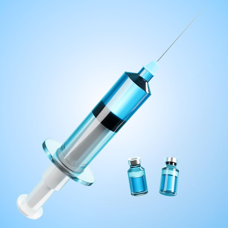 PSD medical syringe and vaccine vials