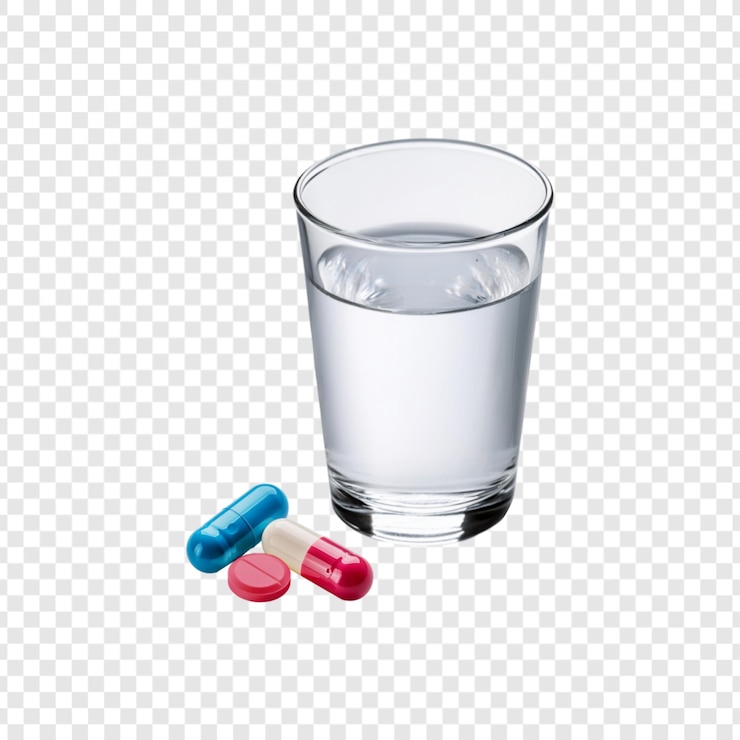 PSD medicamentos con pastillas y cápsulas de agua para el tratamiento de la salud