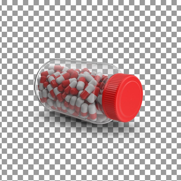 PSD medicamentos psd 3d em fundo isolado e transparente