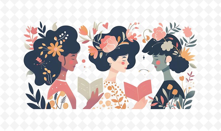 PSD medici che leggono le menti il design è art nouveau ispirato incorp flat illustration festival tema art