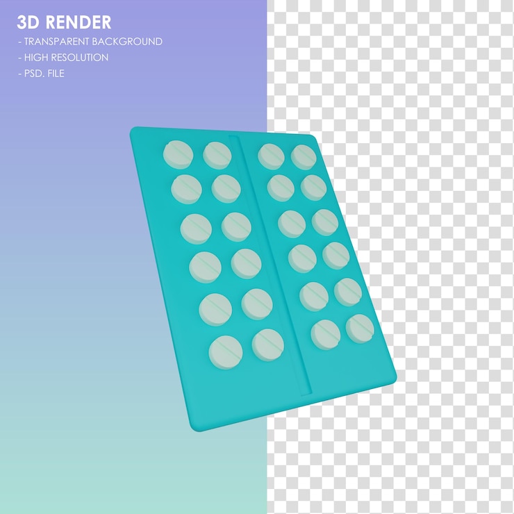 PSD medicina dell'icona 3d
