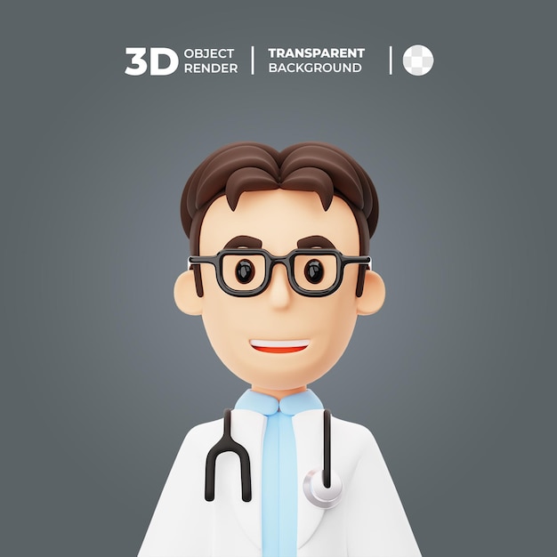 PSD médico avatar 3d