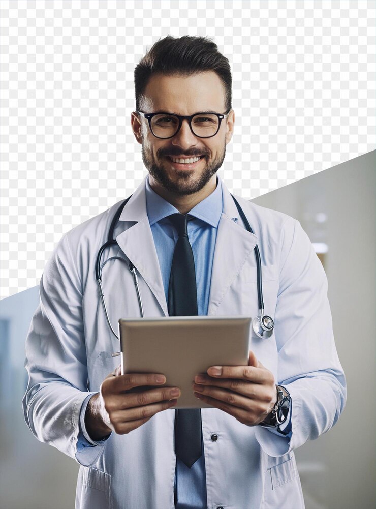 PSD médico compasivo dedicado al cuidado y el bienestar del paciente