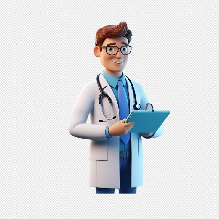 médico de desenho animado 3D