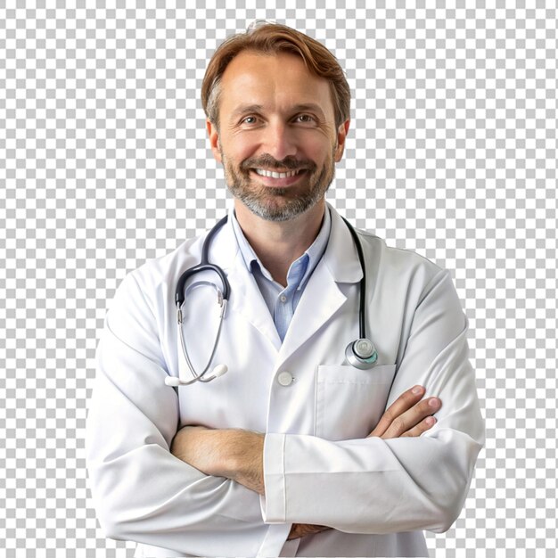 PSD médico em uniforme png