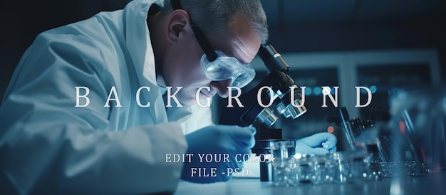 médico o científico que trabaja en un concepto de ciencia médica de laboratorio