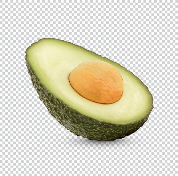 Medio aguacate aislado PSD Premium