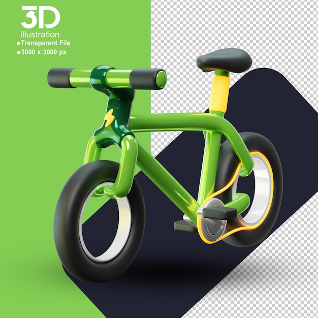 PSD medio ambiente ecología 3d icono bicicleta