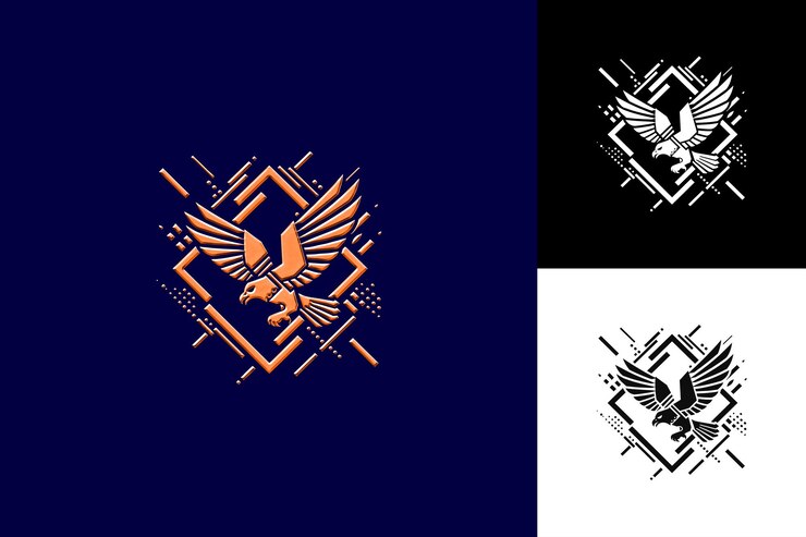 PSD los medios y la comunicación con un logotipo digital que muestra un símbolo de la cultura mexicana