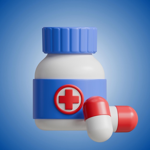 Medizin Kapsel Medikamente 3D-Symbol