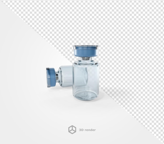 PSD medizinglasflasche 3d-rendering