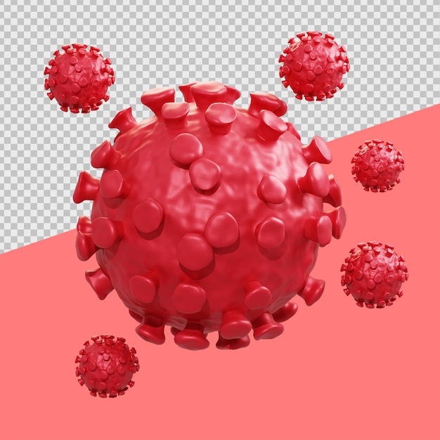 Medizinische 3d-illustrationen zum coronavirus