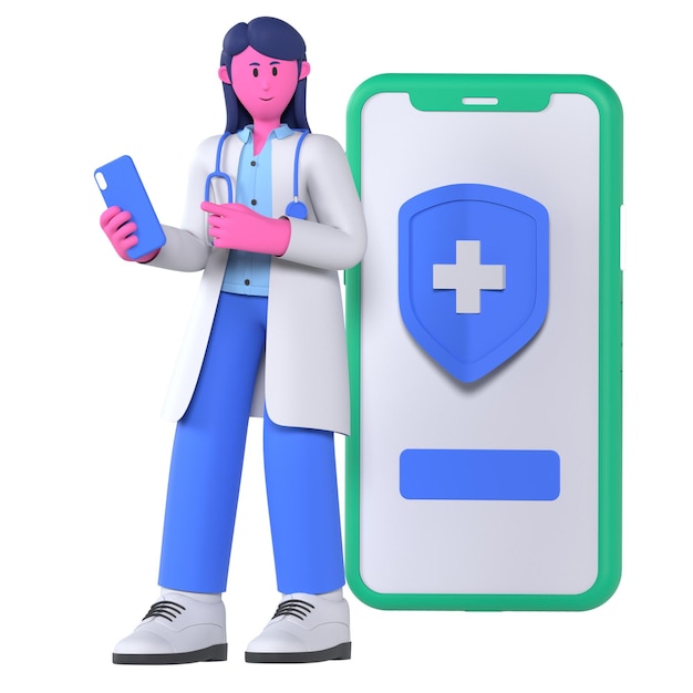 PSD medizinische apps für weibliche ärzte healthcare mobile