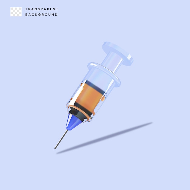 Medizinische Arzneimittel in 3D-Spritze