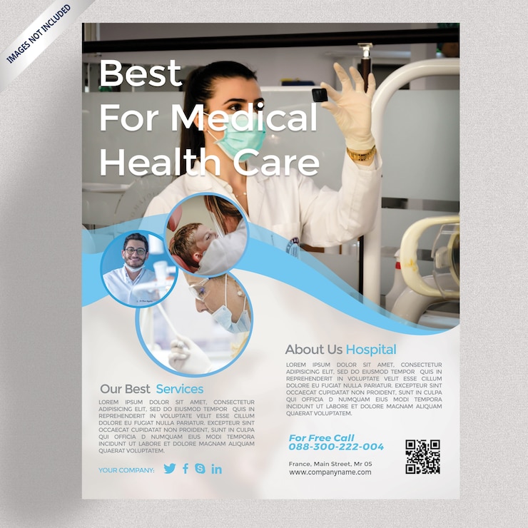 PSD medizinische flyer vorlage
