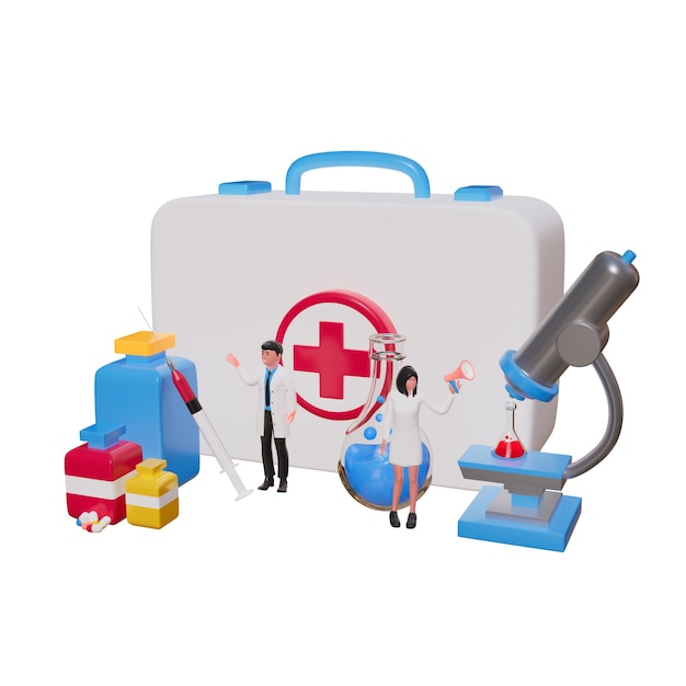 Medizinische Versicherung 3D-Illustration