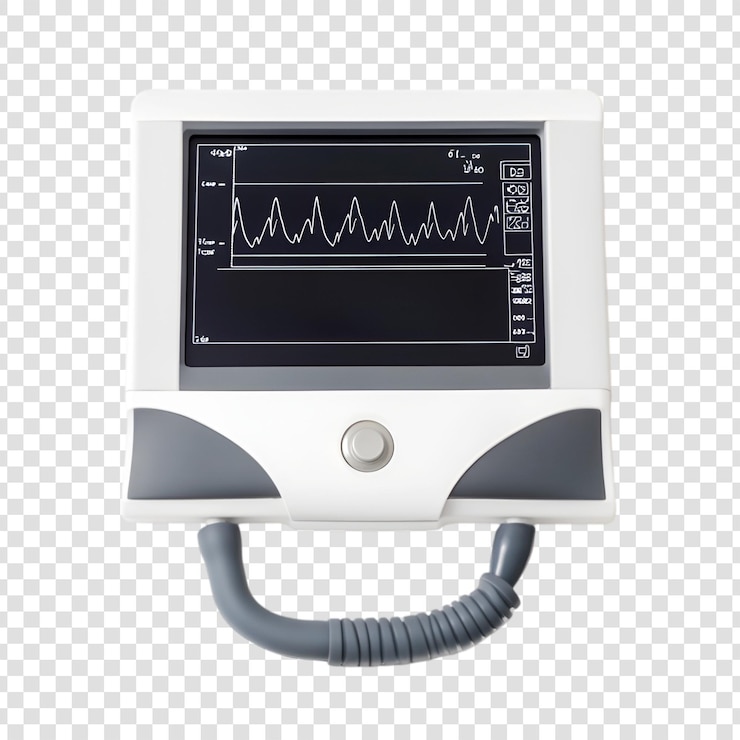 PSD medizinischer monitor, der vitalzeichen anzeigt, der einen herzschlag zeigt, ein entscheidendes werkzeug in der gesundheitsversorgung