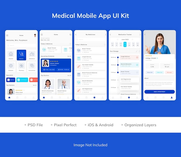 Medizinisches Mobile App UI-Kit