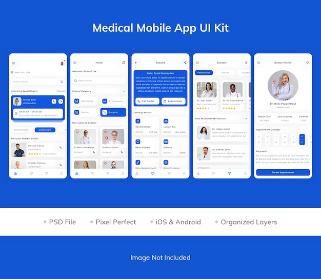 Medizinisches Mobile App UI-Kit