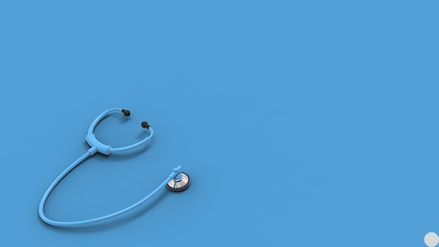 Medizinisches Stethoskop 3D-Renderillustration für das Gesundheitskonzept des Arztes