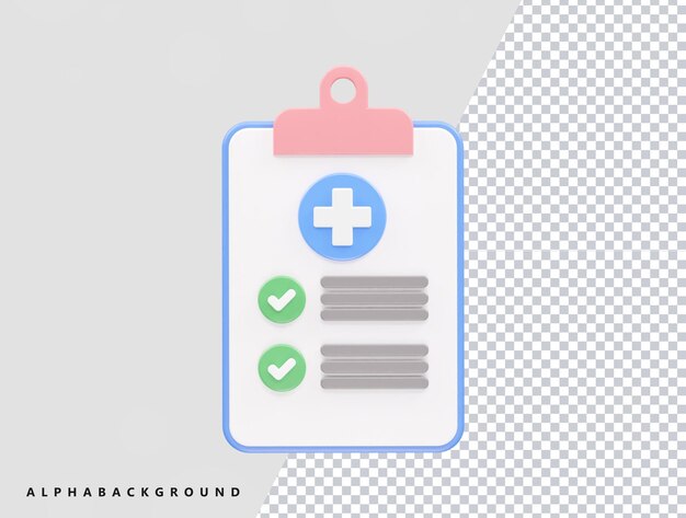 Medizinisches Symbol 3D-Rendering-Illustrationsvektor transparent
