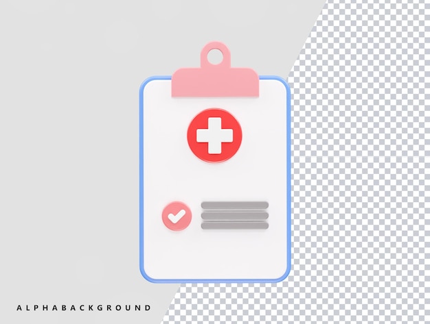 Medizinisches Symbol 3D-Rendering-Illustrationsvektor transparent