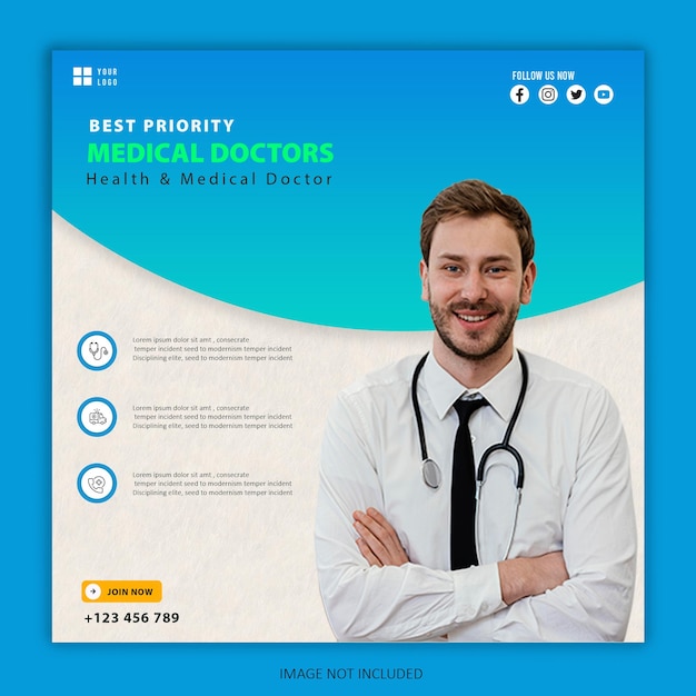 Medizinisches Template-Banner-Design