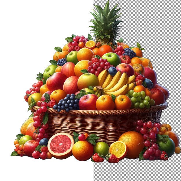 PSD medley de fruits crus sur le bagpng