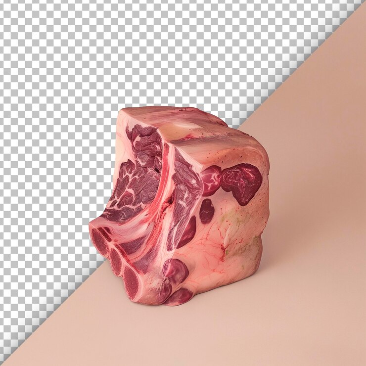 PSD medula bovina com pormenores transparentes