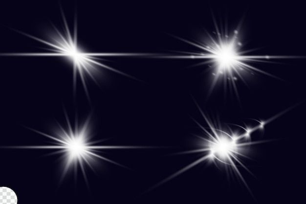 Mega conjunto de lentes blancas brillantes luces de llamarada rayos de fondo para la decoración