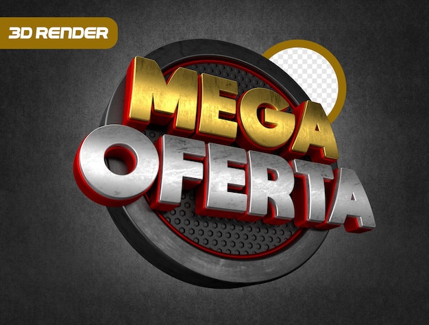 Mega oferta amarilla y plateada en portugués