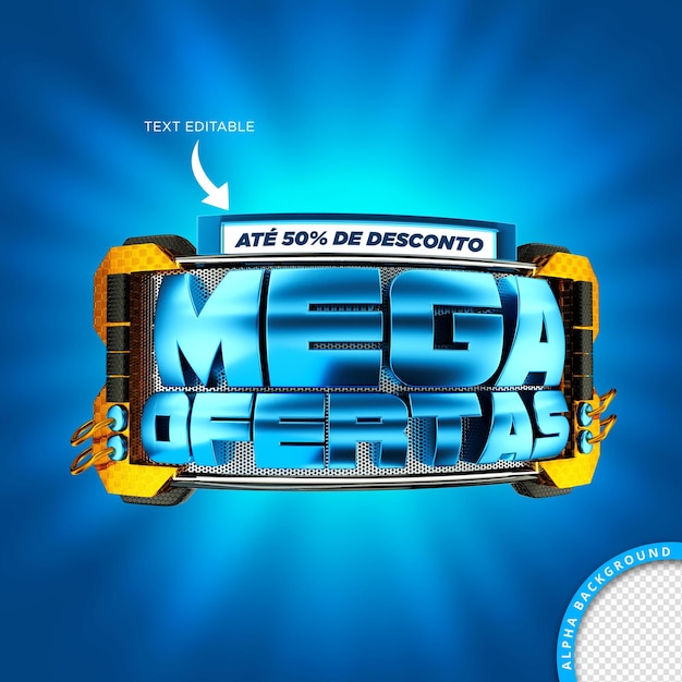 Mega offre 3d sceau en brésilien