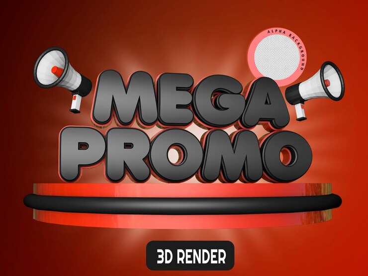 Mega promoción de etiquetas 3D que ofrecen el logotipo minorista